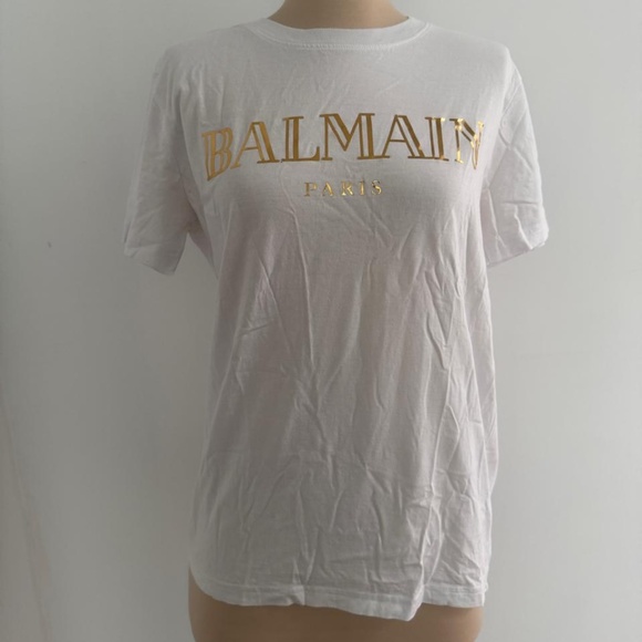 BALMAIN T-shirt white size S have a tiny hole - Picture 1 of 2